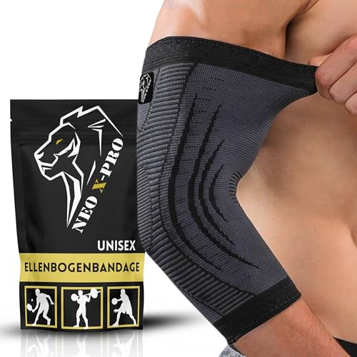 NEO X-PRO Ellenbogenbandage mit Kompression – Verstellbare Ellbogenschoner für Herren und Damen – Links und Rechts – Für Alltag, Fitness, Kraftsport – Elbow Support (L) NEO X-PRO Ellenbogenbandage mit Kompression – Verstellbare Ellbogenschoner für Herren und Damen – Links und Rechts – Für Alltag, Fitness, Kraftsport – Elbow Support (L)
