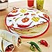 SOKKIA Tortilla Warmer Taco 12 Inch Insulated Cloth Pouch - Microwave Use Fabric Bag to Keep Food Warm and Fresh (Hot Red Chili Pepper Carnival White)