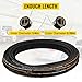Hydraulic Hose 1/4 inch x 100 ft, Coiled Hydraulic Hose 5800 PSI, Rubber Hydraulic Flexible Hose with 2 High-Tensile Steel Wire Braid, -20℃ to 140℃, Hydraulic Oil Flexible Hose