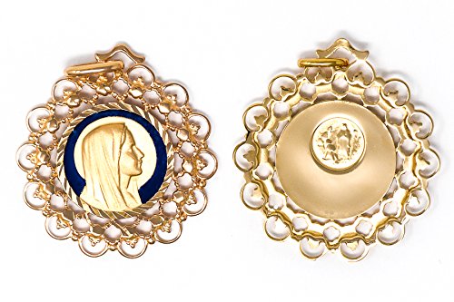 Médailles catholiques de Notre-Dame de Lourdes et pendentif or Vierge Marie pour la prière