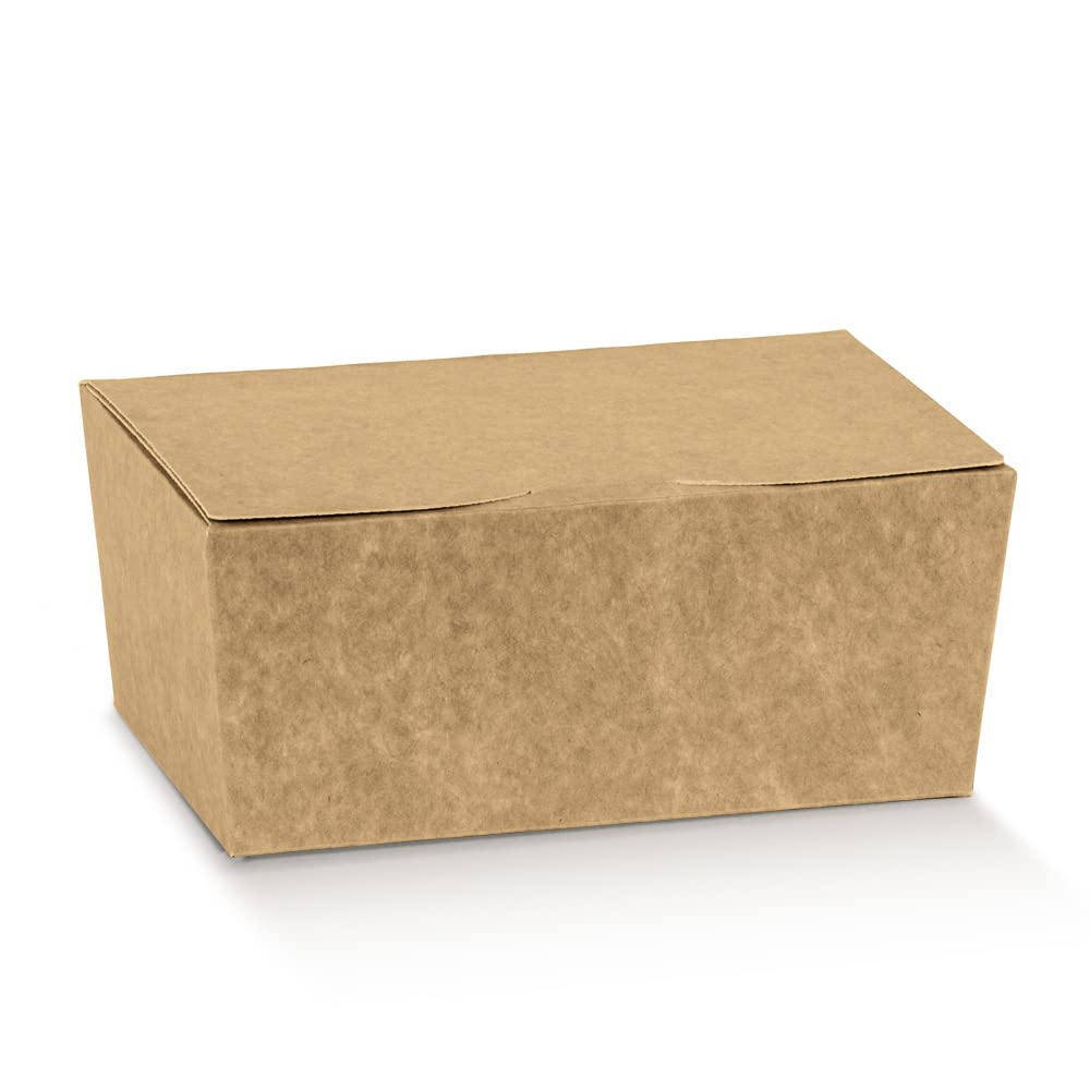 Italian Options Natural Ballotin Wedding Favour Boxes, Empty X-Large Gift Boxes for Handmade Chocolates, Biscuits, Food-Safe Treat Box for Fudge, Truffles, 10-Pack, 155 x 100 x 70 mm, Nature, Brown