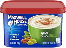 Maxwell House International Chai Latte Coffee Beverage Mix, 9 oz Canister (Pack of 4)