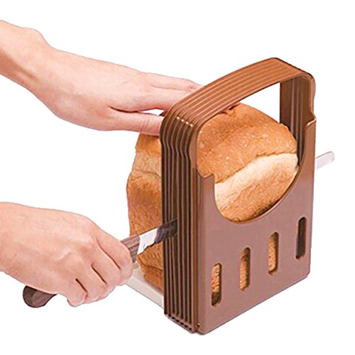 Sealive Bread Slicer Bread Machine Parts,Toast Bagel Loaf Sandwich Slicer Cutter Great for the Baker and Housewife, Foldable and Adjustable Home Kitchen Accessories, Easy to Use