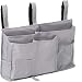 Bunk Bed Organizer, Bedside Storage Caddy Bed Storage Pocket Bedside Organizer Hanging Bunk Organizer for Camp Dorm Room Hospital Bed Rail and More, Grey