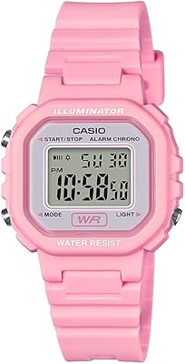 Casio LA20WH Series | Women's Digital Watch | Water Resistant | LED Light | Auto Calendar | Date Display | 1/100 SEC Stopwatch | Regular Time Keeping (HR, Min, SEC, PM, Date, Day) | 5 Yr Batt