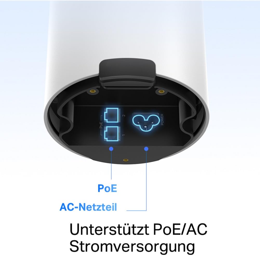 TP-Link Deco X50-Outdoor Wi-Fi 6 Mesh WLAN, AX3000 Dualband Router (2× Gigabit Ports, 802.at PoE, Außenbereich, Kompatibel mit Allen Deco-Modellen)