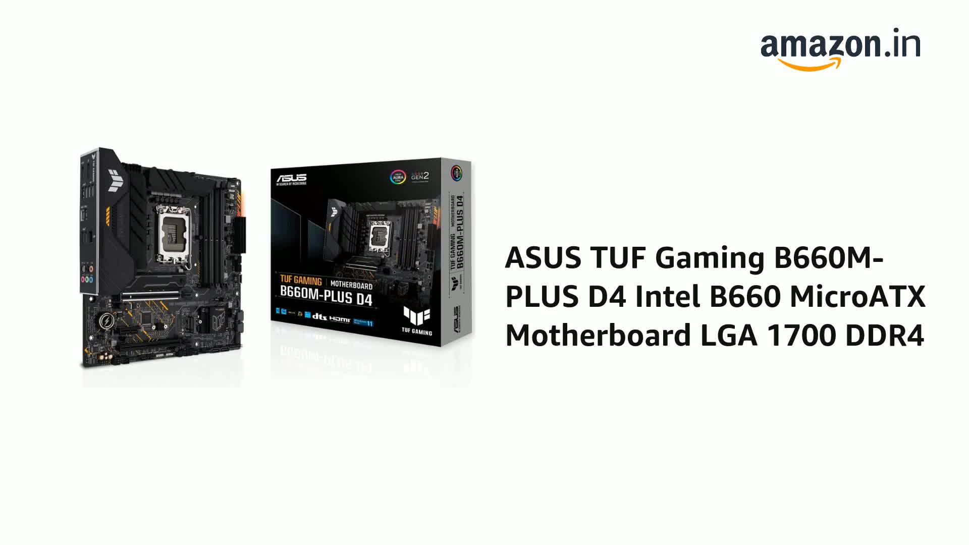 Amazon.in: Buy ASUS TUF Gaming B660M-PLUS D4 Intel B660 MicroATX 