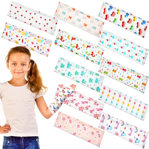 Suhine 12 Pcs Kids Arm Cast Covers Picc Line Sleeve Upper Arm, Small