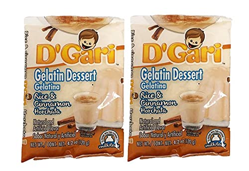 D'Gari Gelatinas | Gelatins (Horchata | Rice & Cinnamon, 2 Pack)