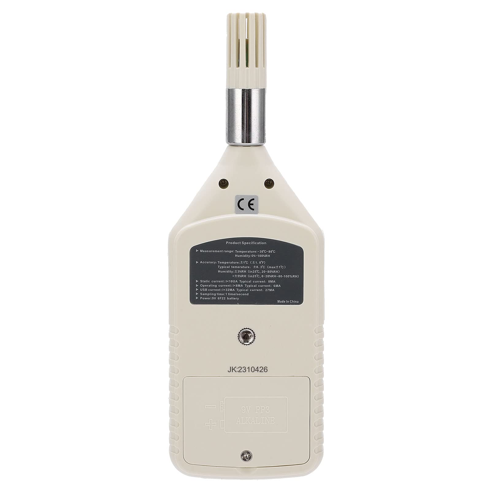 ViaGasaFamido Termómetro Higrómetro Digital GM1360A, Medidor de Humedad y Temperatura Portátil con Pantalla LCD Grande, Sensores Duales para Fábrica, Laboratorio, Almacén, HVAC