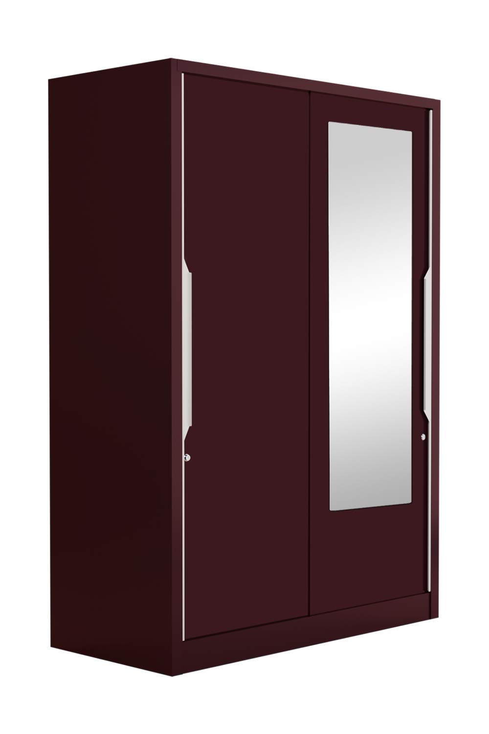 GODREJ INTERIO Almirah Slide N Store Pro Plus 2-Door Steel Sliding Wardrobe for Clothes (Textured Shellwine Red), 1-Year Warranty, 7 Shelves, 2 Drawers and Mirror-image-26