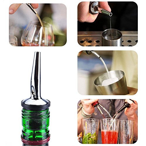 24 Pack Liquor Pour Spouts Set - Stainless Steel Bottle Spout And Liquor Pourers Dust Caps Covers #TOP3