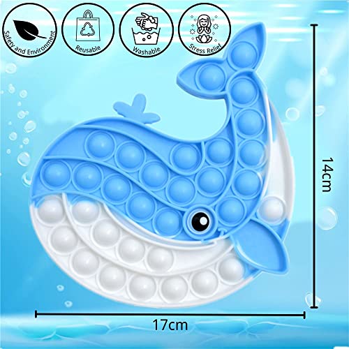 Steemjoey Push IT and POP Bubble, Sensorisches Fidget Spielzeug, Whale Stressabbau Spielzeug, Erwachsene und Kinder zu entlasten Angst und Autismus