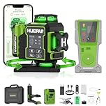 Livella Laser Autolivellante 16 Linee con Ricevitore Huepar, 4x360 °Livello Laser Autolivellante Verde Bluetooth, Batterie Ricaricabili,Staffa Magnetica,Telecomando Custodia Portatile-W04CG 8RG