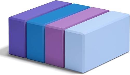 Bloques de yoga - Bloques de espuma EVA para entrenamiento de pilates, estiramiento, meditación, bloque de yoga para flexibilidad, equilibrio,