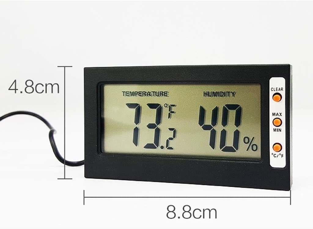 Mini medidor de Humedad Digital, Monitor de Humedad de higrómetro, medidor de Calibre de Humedad de Temperatura for humidores, Invernadero, jardín, Bodega, Armario, etc.