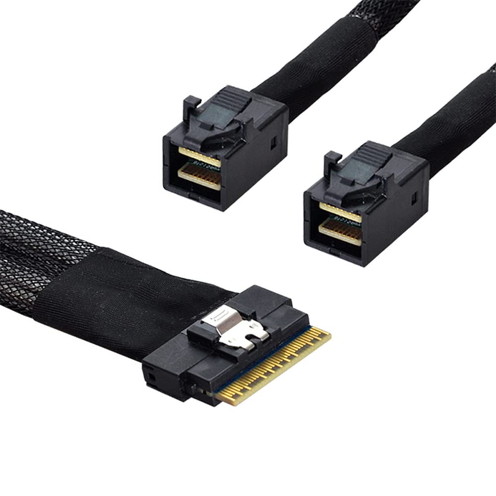 PCI-E Ultraport Slimline SAS Slim 4.0 SFF-8654 8i 74pin a Dual SFF-8643 4i Mini SAS HD Cable PCI-Express