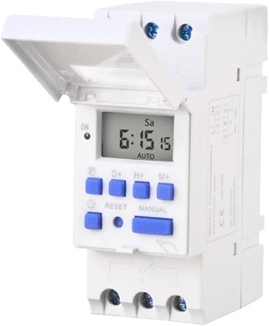 Digtal Timer Swich THC15A Electronic Weekly 7 Days Programmable Relay Control AC 220/230/12/24/48V 16A Din Rail Mount(24V)