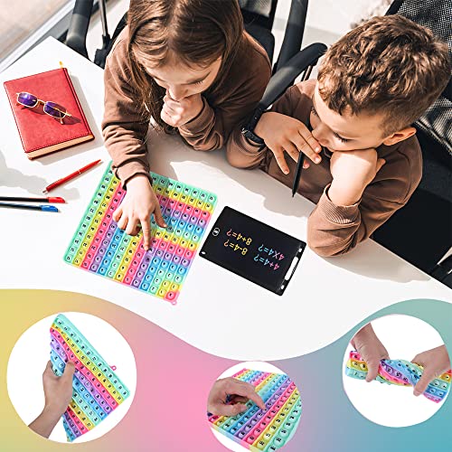 Image of Multiplication & Addition Game Table Division Flash Cards 3rd Grade pop-up Fidget Math Toy, Create Various Math Learning Toy Times Table Number Blocks (Double-Sided Printed)