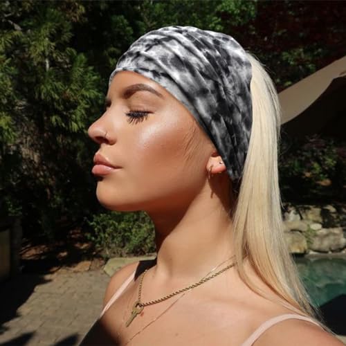Image of DRESHOW 4 Pack Turban Headbands for Women Wide Vintage Head Wraps Knotted Cute Hair Band Accessories
