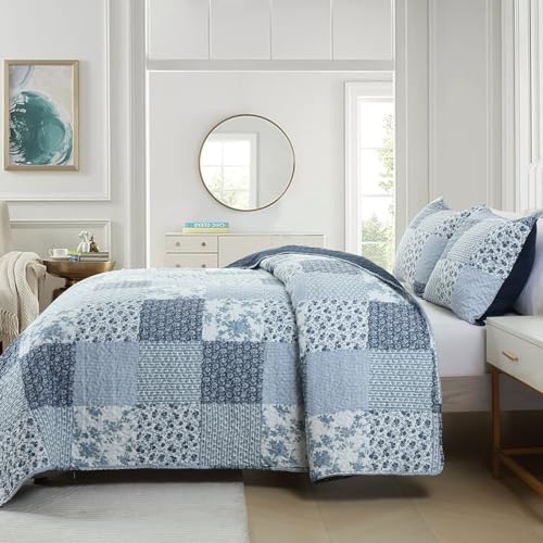 Juego de edredón individual estampado matrimonial con fundas de almohada 4