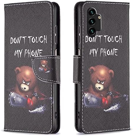 Samsung A13 Case Samsung A04S Case Shockproof Slim PU Leather Flip Wallet Phone Silicone Cover with Magnetic Stand Card Holder Slot Protective Cases for Samsung Galaxy A04S/A13 4G/5G Giraffe