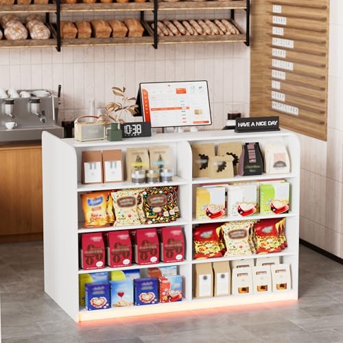 SDMY Reception Desk with Counter for Retail & Checkout,Modern Front