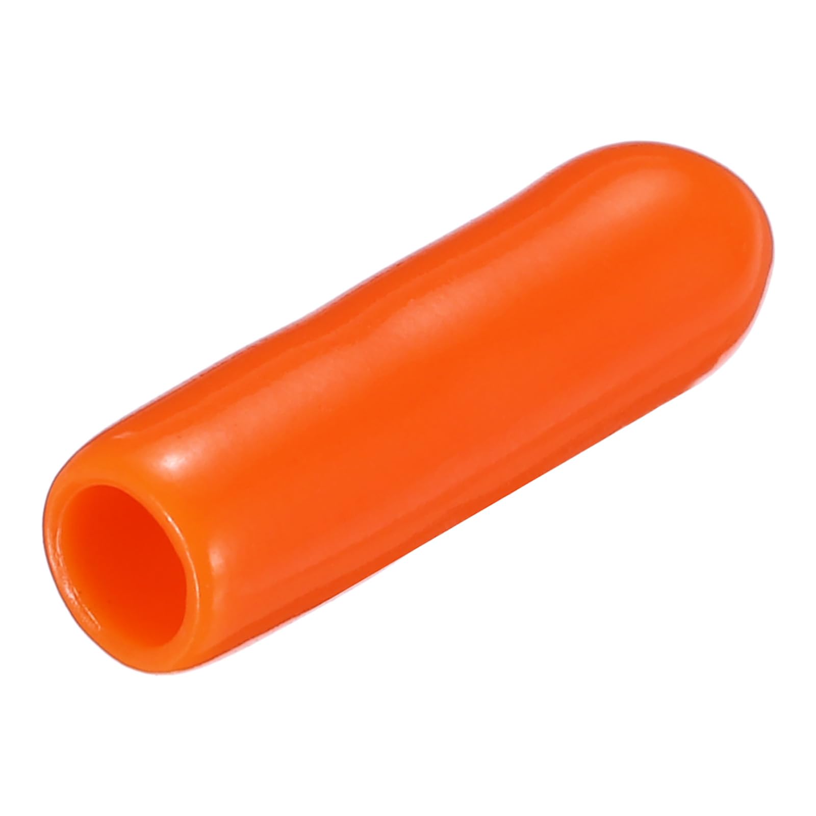 uxcell 20pcs Rubber End Caps 3mm(1/8") ID Vinyl PVC Round Tube Bolt Cap Cover Screw Thread Protectors,Orange