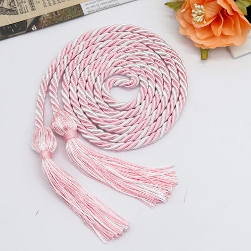 Image of GraduationMall Graduation Honor Cord 68 inch PinkWhite