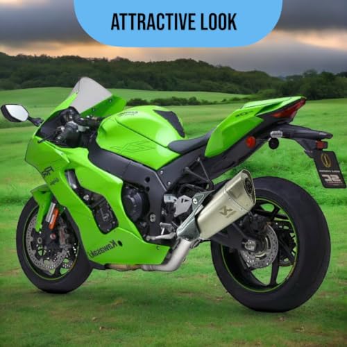 Image of Vagary Kalasnikavo Akrapovic Exhaust High Bass Exhaust Silencer for BMW, KTM, Kawasaki, Suzuki, Bajaj, Yamaha R15, Ninja, CBR, GS, Apache, Duke 390, FZ, Gixxer (Silver)