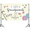 Nepnuser happy grandparents day photo booth backdrop school event retirement love grandparents party decorations grandpa grandma holiday photo wall decor 5936ft  urban country home decor