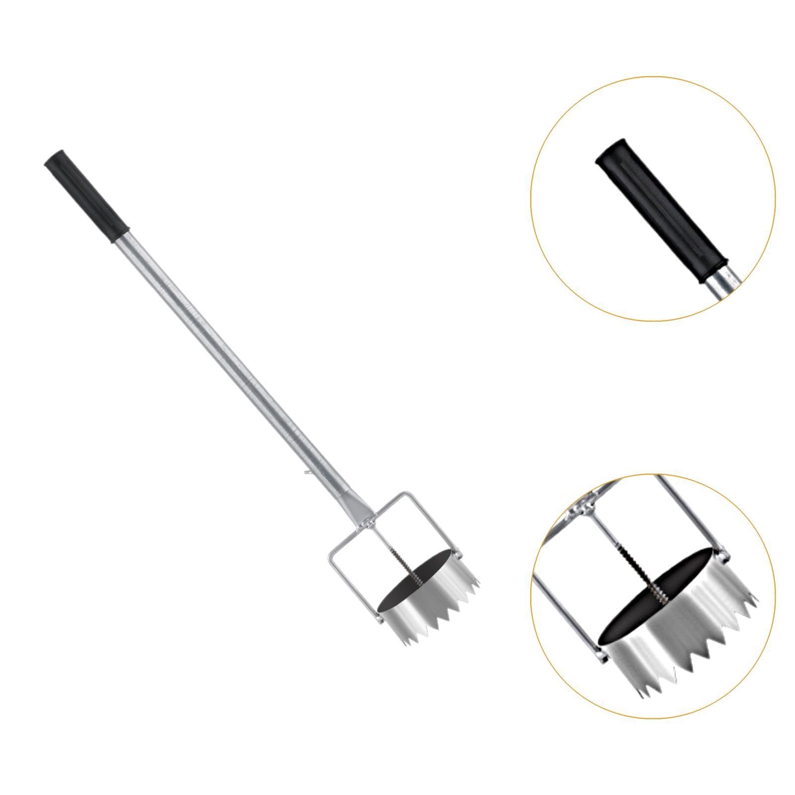 Generic Bulb Planter Digging Holes Multifunctional Retractable Handle Sod Remover Plugger for Garden Greenhouse Lawn, 9cm Diameter