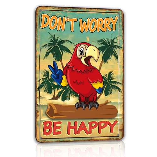 MOUNTWOLF Don't Worry Be Happy 8' x 12' Outdoor Metal Signs for...