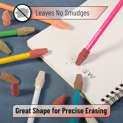 Image of Mr. Pen- Pencil Erasers Toppers, 120 Pack, Colorful, Latex Free, No Smudge | Mr Pen Erasers for Pencils