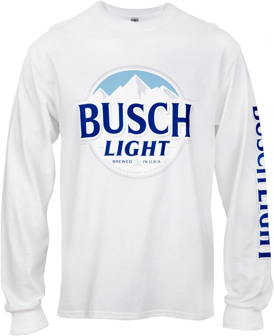 Busch Light Logo White Long Sleeve Shirt