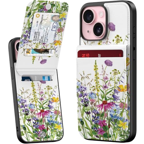 Bemal for iPhone 13 Mini Wallet Case Built-in Card Slots Holder
