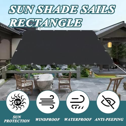 Voile d'ombrage imperméable rectangulaire pour terrasse et jardin - 3