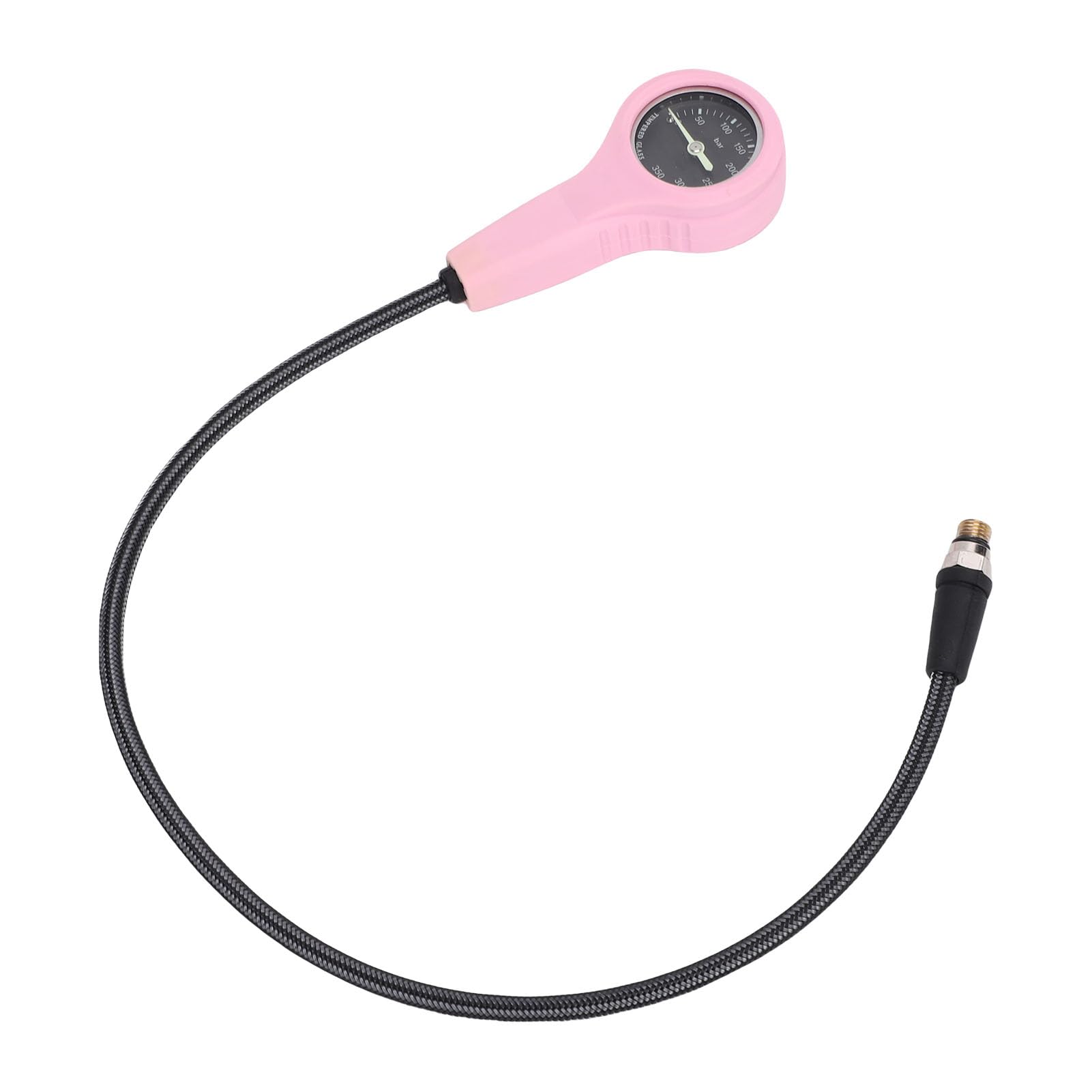 GOWENIC Manómetro de Buceo Luminoso | Manguera de Fibra de Carbono BCD de Acero para Buceo con Esfera Negra bajo el Agua