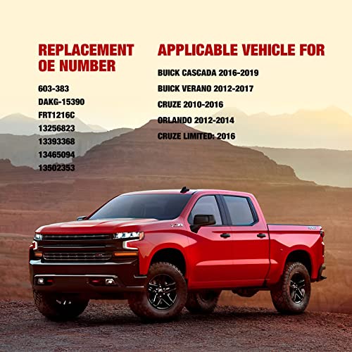 Speedtun 603-383 Coolant Reservoir Bottle With Cap Compatible With Buick Cascada 2016-2019 /Verano 2012-2017, For Cruze 2010-2016/ Orlando 2012-2014, For Cruze Limited 2016 #TOP2