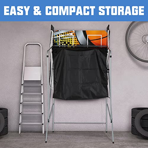 Pexmor Foldable Basketball Arcade Game W/ 4 Balls, Dual Shot, 8 Game Options, Indoor Electronic Basketball Game For Kids, Adults #TOP5