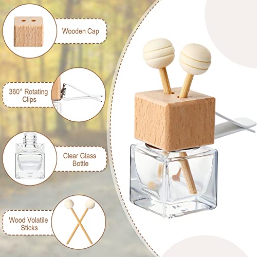 Diffuseur voiture huile essentielle clip aération parfum flacon verre