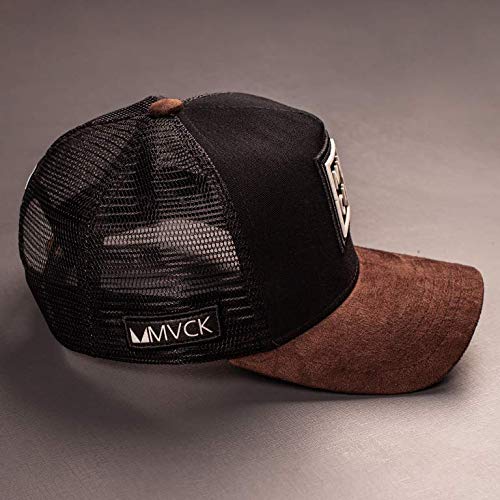 Boné Trucker Mvck Madrid Camurça Preto Aba Curva