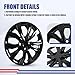 I1MOTOR Hubcaps 15 Inch Wheel Covers for 2008-2012 Honda Accord Sedan & 2018-2023 KIA Rio Sedan & 2018-2023 KIA RIO5, R15 Wheel Rims Covers Hub Caps Bolt-on Car, PP Material, Set of 4, Black Lacquer
