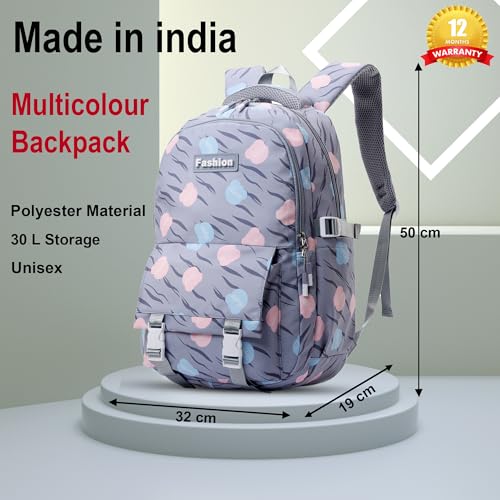 Image of Tinytot 30 Litre Japanese Korean Style School Bag Water-Resistant Laptop & Travel Backpack - Unisex Large 18 Inches Multipurpose Student Backpack for Boys & Girls, Men & Women