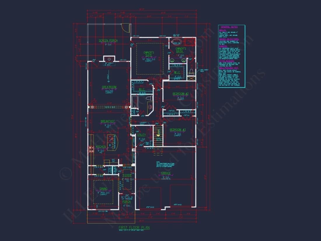 12-2073 House Plan -Modern Farmhouse Home Plan - 3-Bed, 2.5-Bath, 2,150 SF