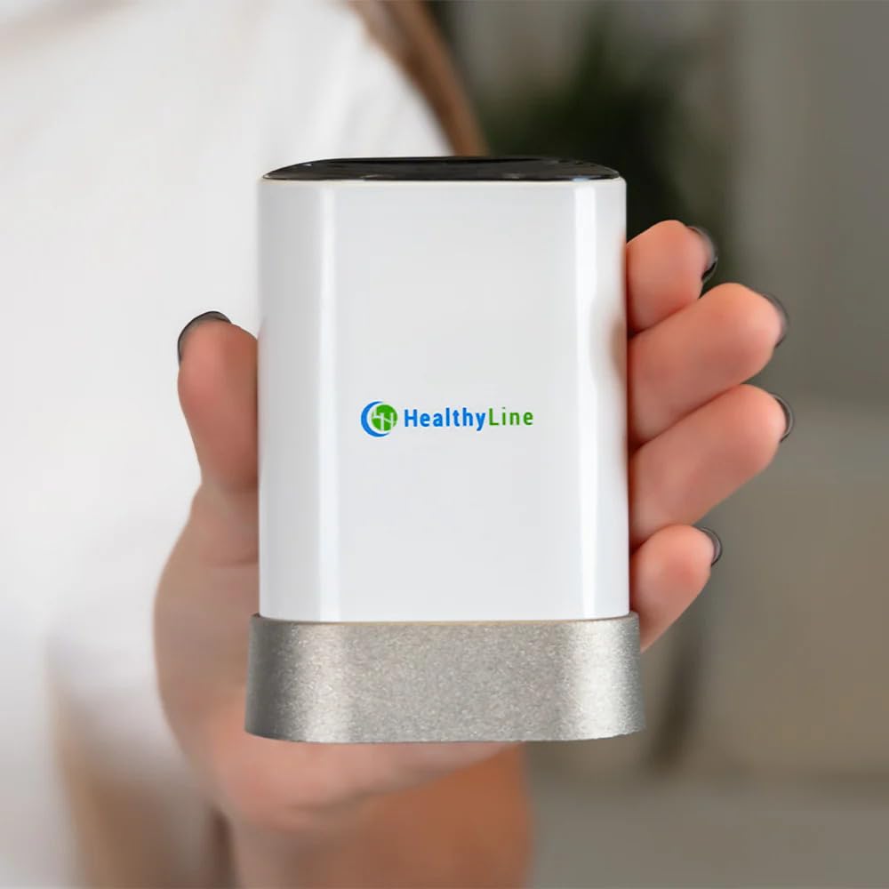 HealthyLine Generation 50 Negative Ion Generator - Small Personal Air Ionizer with Highest (50 million negative ions/cc) Output - Ozone Free, Filterless Mobile Travel - Rechargeable