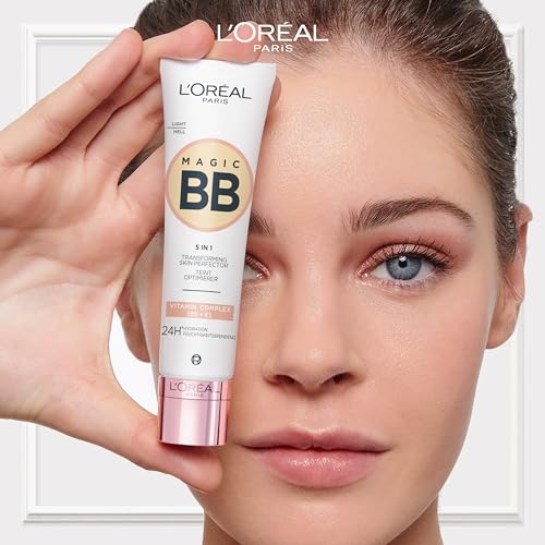 L’Oréal Paris - BB Crème C’est Magic – Teint-Perfector 5-in-1 – feuchtigkeitsspendende Tönungscreme 24H – für alle Hauttypen – leichte und natürliche Deckkraft – LSF 11 – Farbton: sehr hell (01) – 30