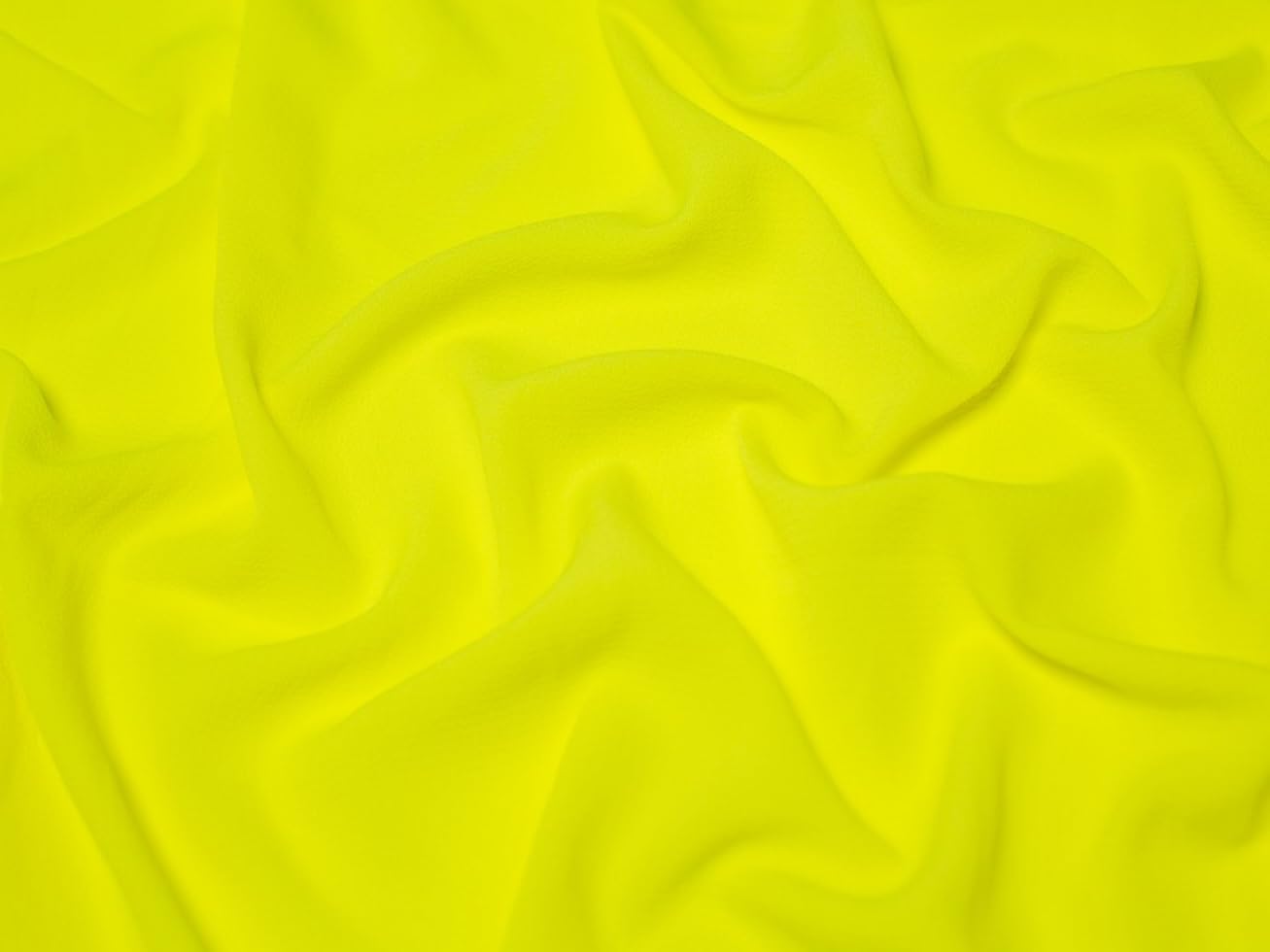Minerva Neon Yellow Pebble Textured Stretch Woven Crepe Fabric - Per Metre