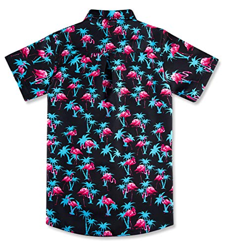 Camisetas havaianas com botão Ahegao Little & Big Boy's Manga curta Desenho legal Estampa Aloha Ves