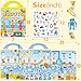 6 Set Reusable Sticker Book for Toddler 3-6 - Jelly Sticker Book for Kids, Airplane and Car Travel Activity Toys, Educational Gifts for Boys & Girls